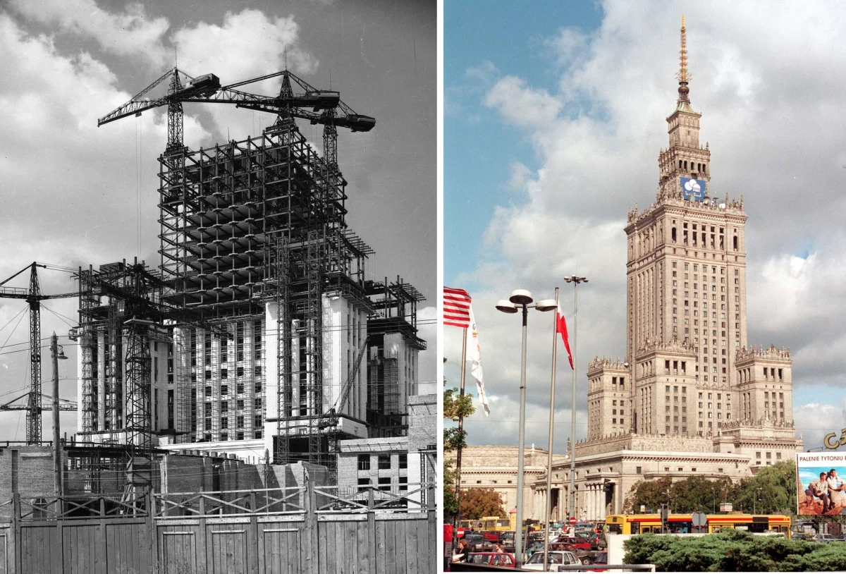 Monumentalny, rozpoznawalny z każdego zakątka stolicy, budzący emocje i kontrowersje – Pałac Kultury i Nauki to bez wątpienia jeden z najbardziej charakterystycznych budynków Warszawy. Jego sylwetka od ponad 70 lat góruje nad miastem, będąc zarówno świadkiem burzliwej historii powojennej Polski, jak i areną najważniejszych wydarzeń kulturalnych i naukowych. Niżej prezentujemy archiwalne zdjęcia, na których możecie zobaczyć, jak powstawał PKiN.