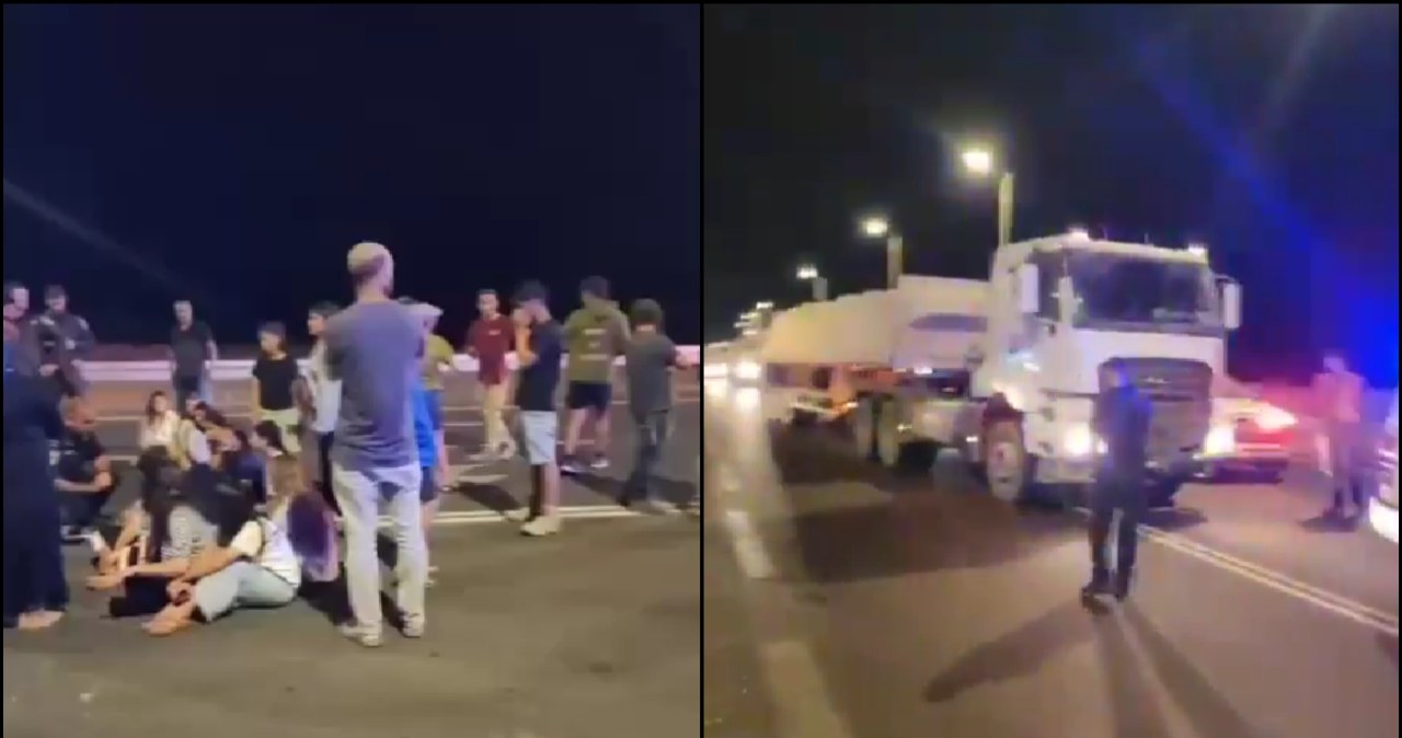 Próba zablokowania ciężarówek z pomocą humanitarną? W sieci krąży nagranie