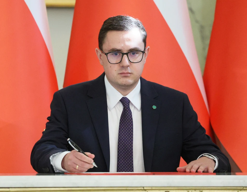 Miłosz Motyka podczas powołania na stanowisko ministra energii