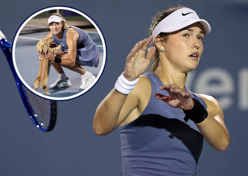 Sceny po meczu Polki. Pies nagle wbiegł na kort. Organizatorzy reagują