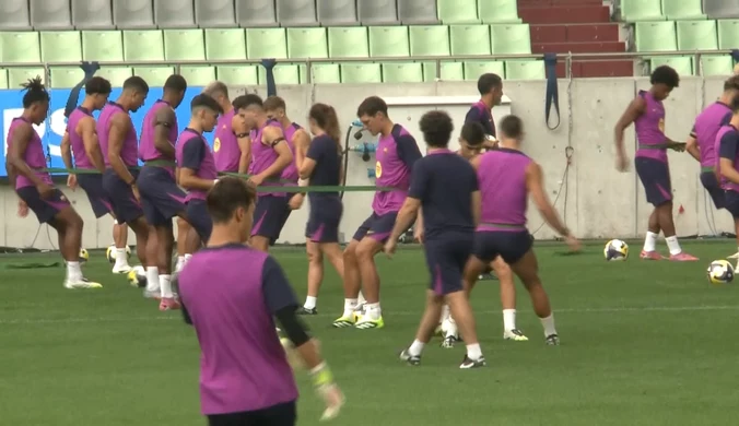 Trening FC Barcelony w Japonii
