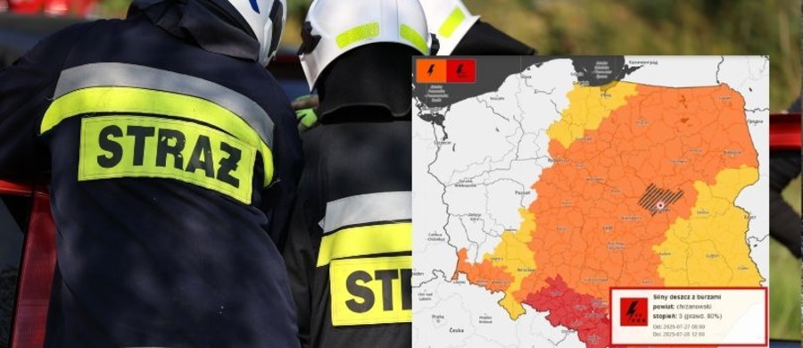 Niepokojące prognozy na najbliższe kilkadziesiąt godzin. IMGW wydał ostrzeżenia III, II i I stopnia przed silnym deszczem i burzami, które będą obowiązywać od niedzieli do poniedziałku dla przeważającej części kraju. Alert RCB wydano dla 12 województw, tam możliwe są podtopienia.