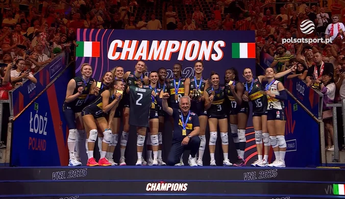 Ceremonia medalowa po Lidze Narodów 2025 siatkarek. WIDEO