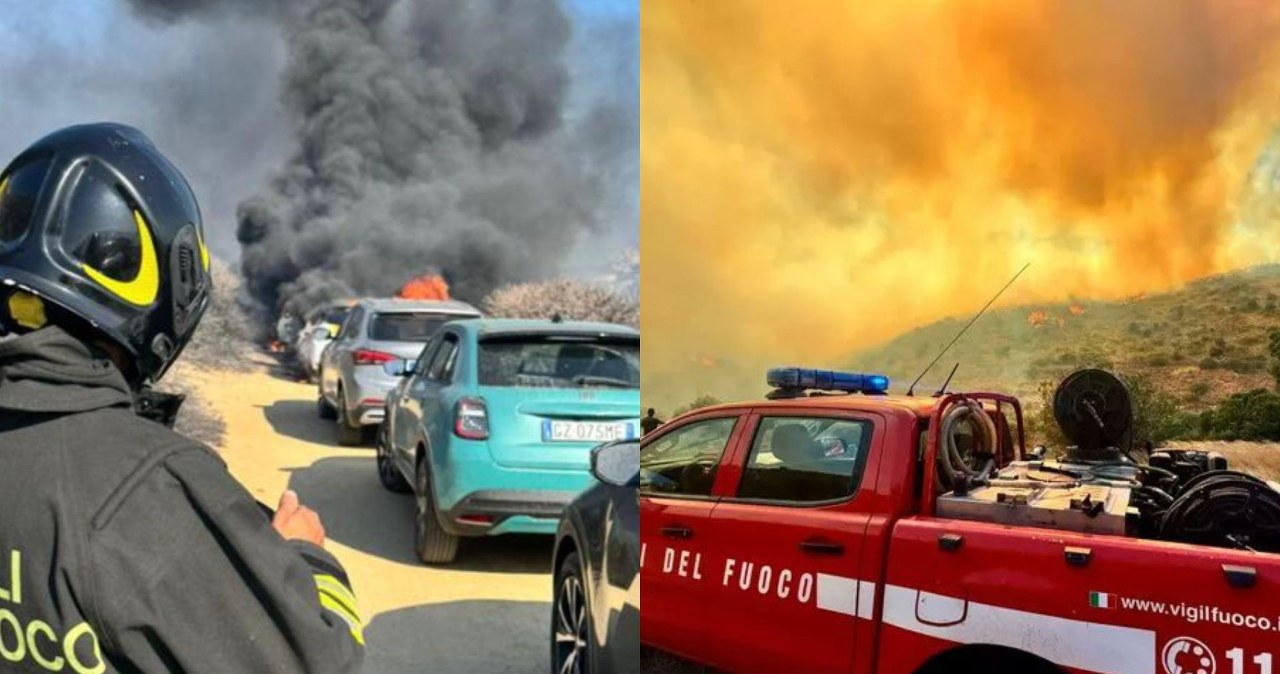 Pożar na włoskiej wyspie. Plażowicze uciekali w głąb morza