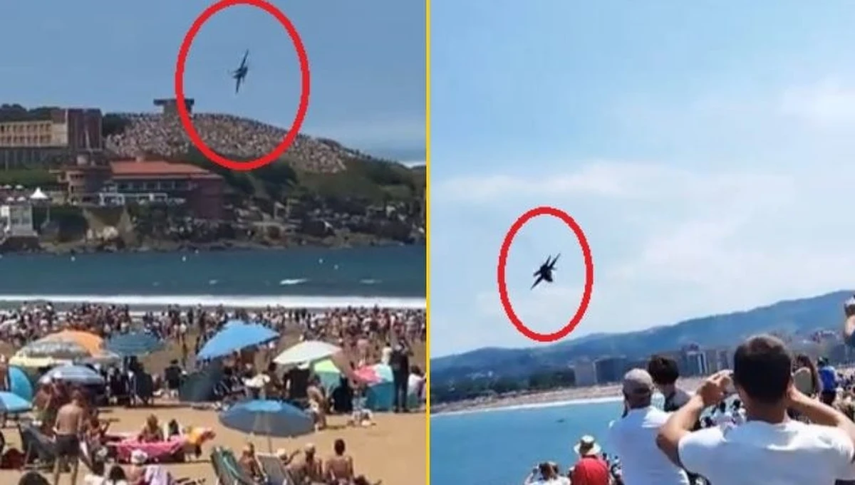 Chwile grozy na hiszpańskim wybrzeżu – podczas pokazu lotniczego w Gijón wojskowy myśliwiec F/A-18 Hornet niemal spadł w tłum plażowiczów. Dzięki błyskawicznej reakcji pilota i imponującym możliwościom maszyny udało się uniknąć katastrofy. 
