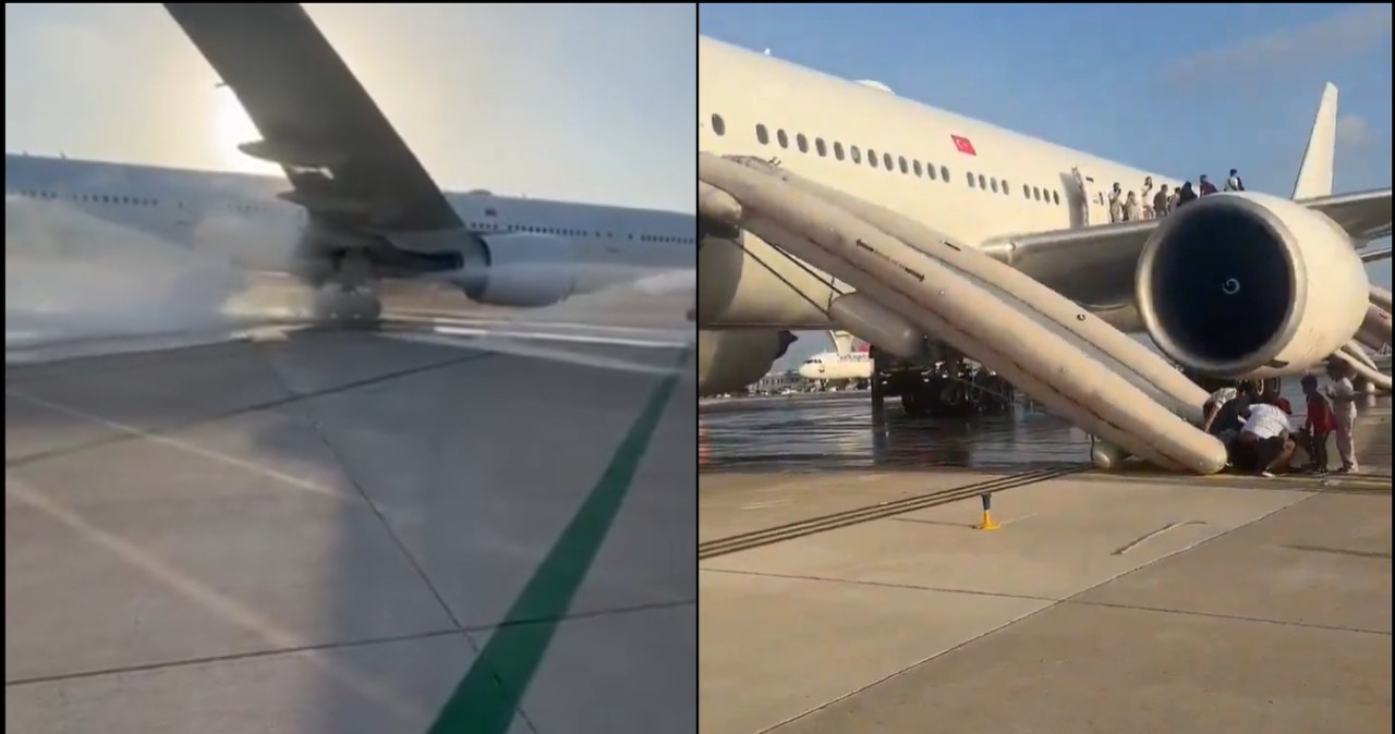 Ewakuacja na pokładzie boeinga. Zaczęło się tuż po lądowaniu