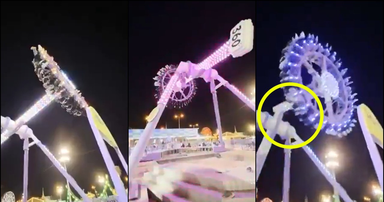 Koszmarny wypadek z parku rozrywki. Atrakcja złamała się w pół