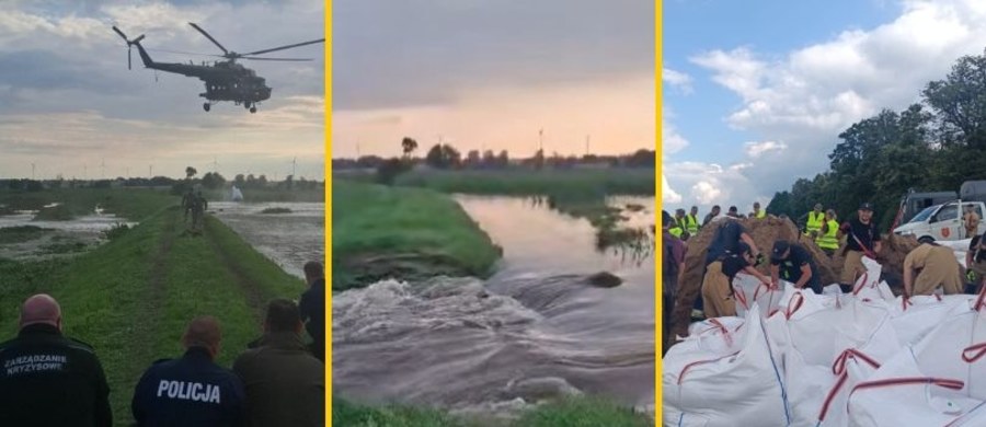 Woda znów uszkodziła wał przeciwpowodziowy w okolicach miejscowości Święty Gaj ma rzece Dzierzgoń (woj. warmińsko-mazurskie). Woda zalała już ponad 100 ha gruntów położonych poniżej poziomu morza. Do uszczelniania wału ponownie wykorzystywane są wojskowe helikoptery.