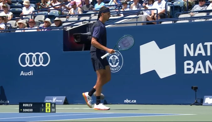 Andrey Rublev - Lorenzo Sonego. Skrót meczu. WIDEO