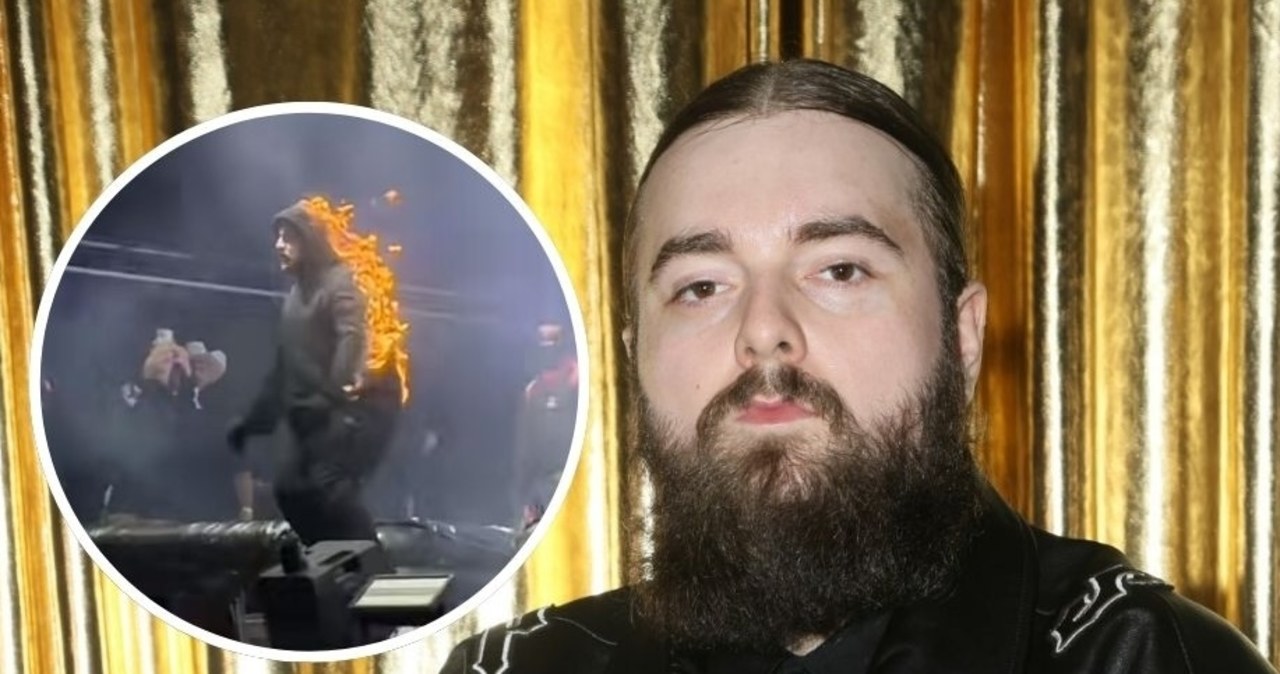 Muzyk zajął się ogniem w trakcie koncertu. Publiczność była zachwycona