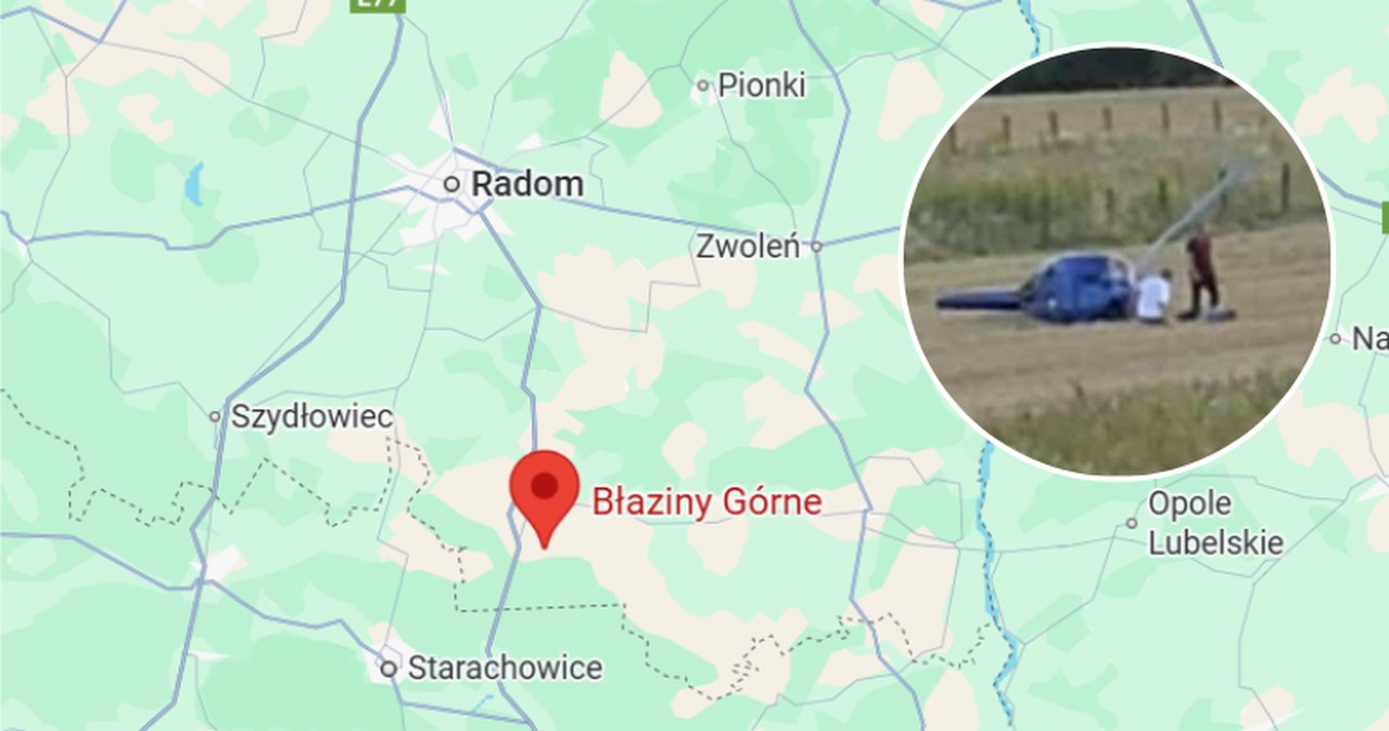 wiadomości,aktualności,Interia Wypadek helikoptera niedaleko Radomia. Na miejscu pracują służby, są ranni