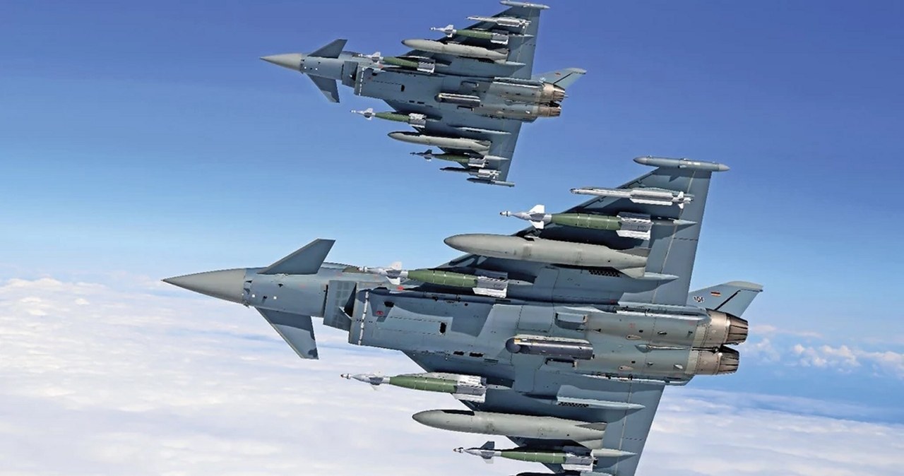 Niemieckie myśliwce Eurofighter pierwszy raz wylądowały w Polsce