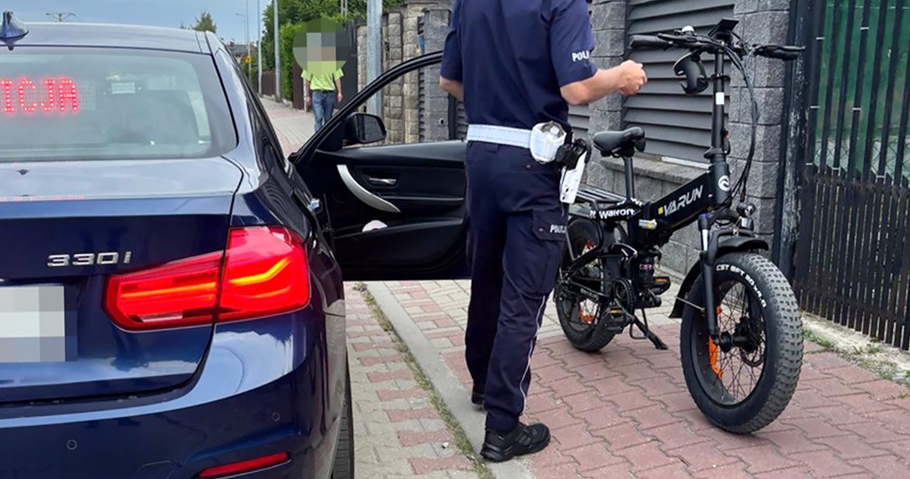 Myśleli, iż jadą rowerem. Zapłacili za to 1500 zł