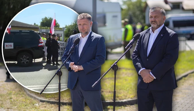 Krzyki na konferencji prasowej. Ministrowie przerwali wystąpienie