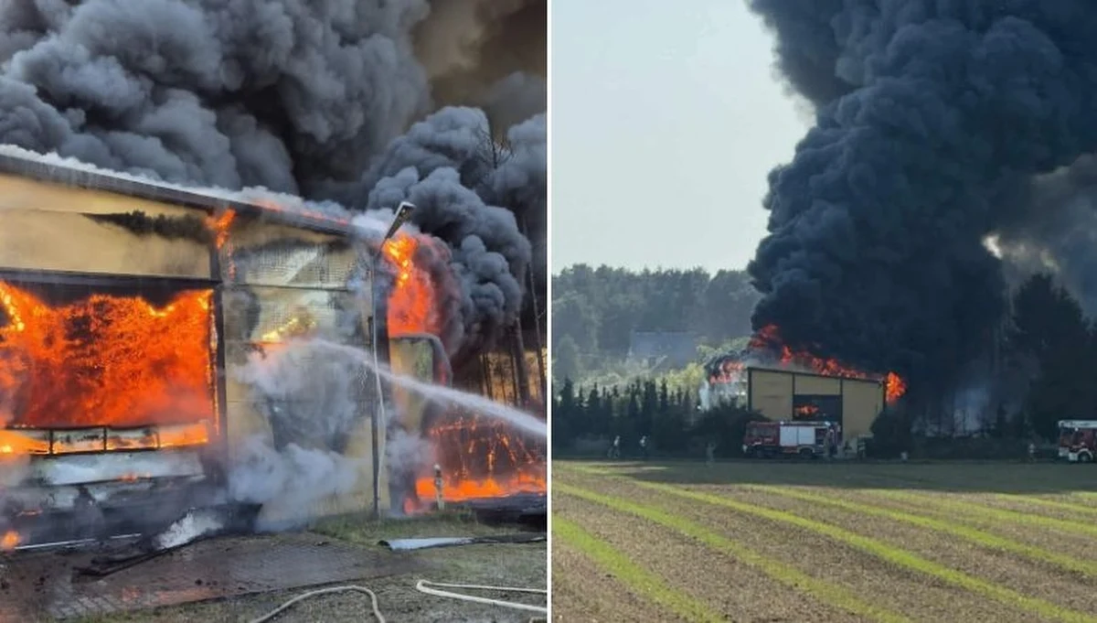 Pożar w Siarzewie (woj. kujawsko-pomorskie) został opanowany. Zapaliła się tam hala produkcyjna.