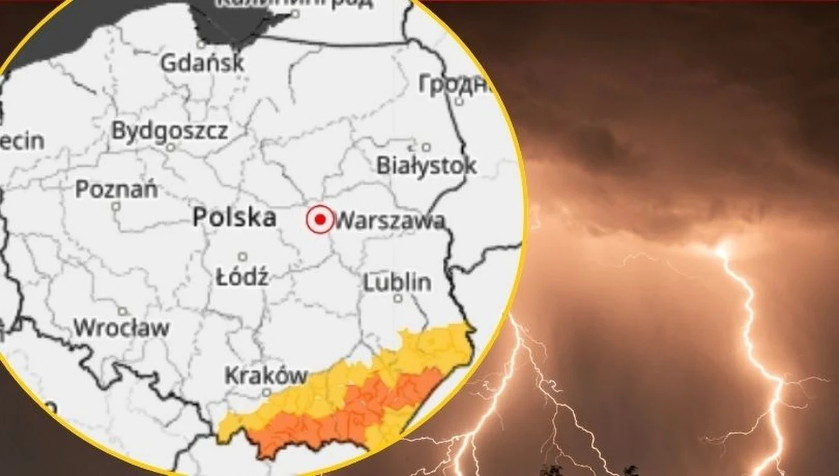 Instytut Meteorologii i Gospodarki Wodnej wydał ostrzeżenia I i II stopnia przed silnym deszczem z burzami. Alerty obowiązują w czwartek i piątek w czterech województwach. Sprawdź, gdzie może być niebezpiecznie.