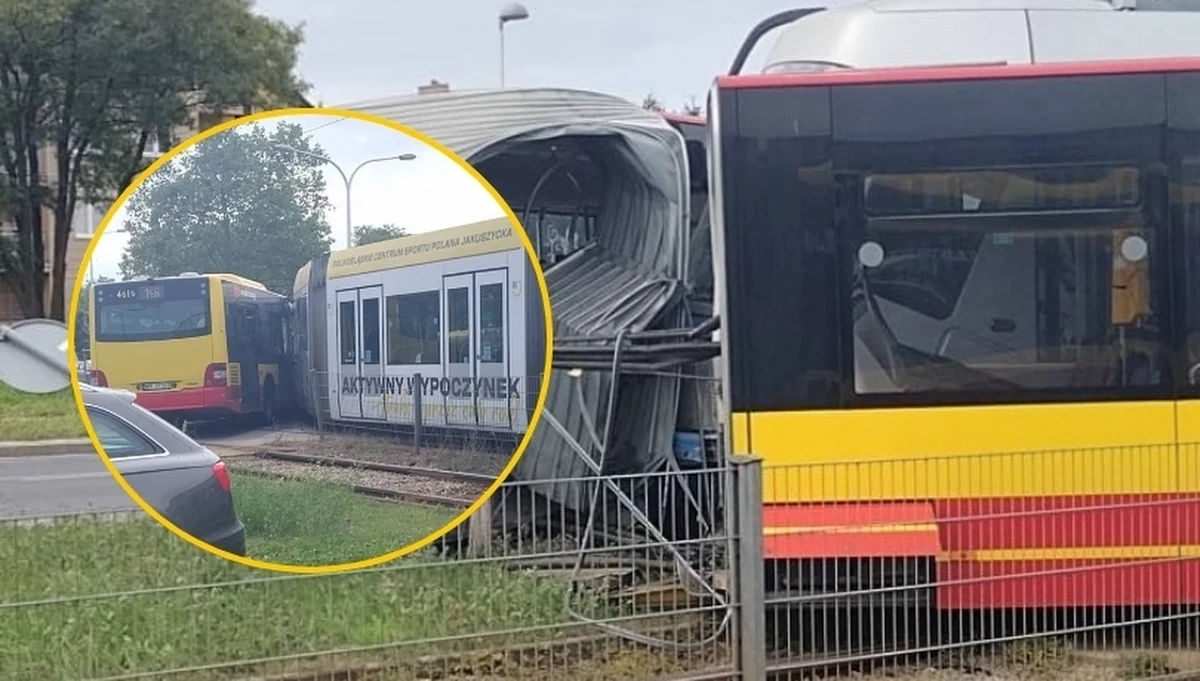 Groźny wypadek z udziałem autobusu miejskiego we Wrocławiu. Pojazd, wyjeżdżając z pętli, wjechał wprost pod nadjeżdżający tramwaj. Stało się to przy ul. Świeradowskiej.