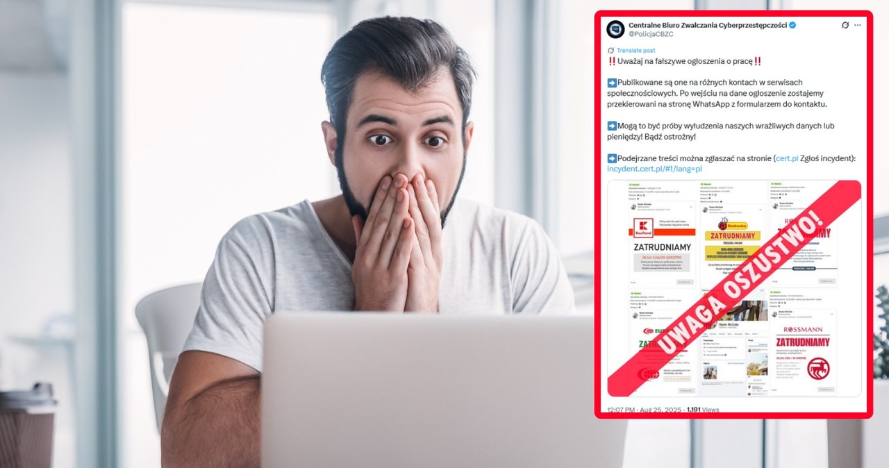 Dziwne oferty pracy na Facebooku. Klikniesz i wyczyszczą ci konto