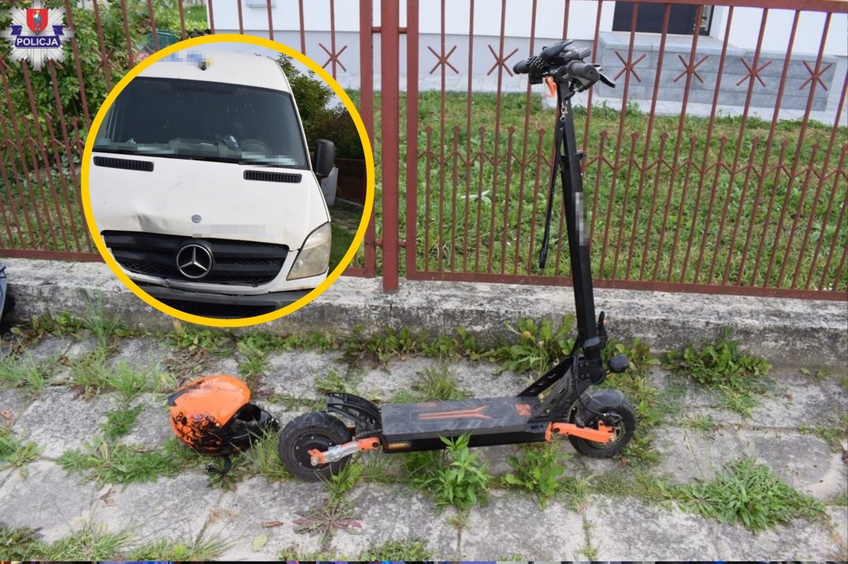 10-latek na hulajnodze wymusił pierwszeństwo. Chłopiec trafił do szpitala