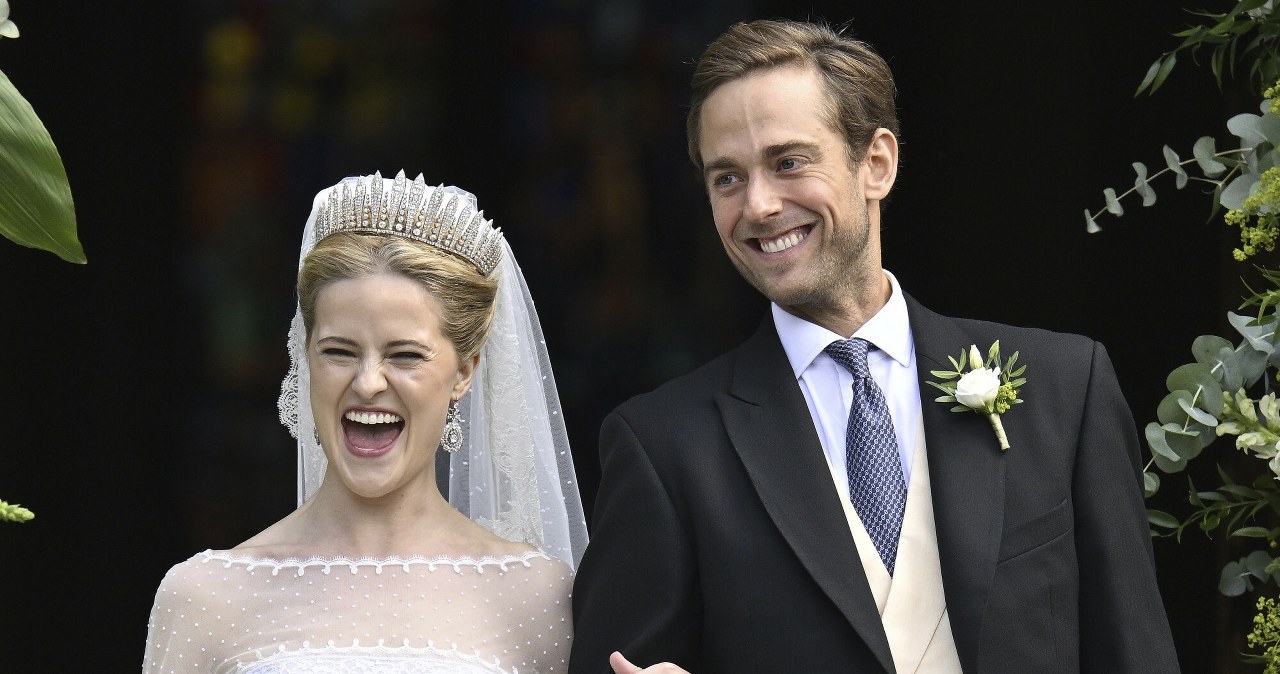 Ślub jak z bajki. Księżniczka Maria Karolina zachwycała w sukni ślubnej