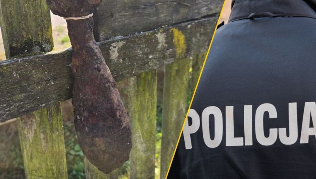 Zawiesił pocisk moździerzowy na płocie i zagroził wysadzeniem domu