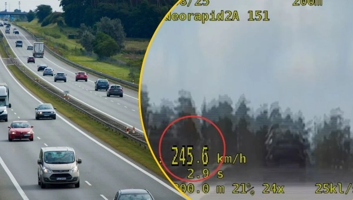 Policjanci z Bolesławca (woj. dolnośląskie) zatrzymali kierowcę, który na autostradzie A4 pędził z prędkością 245 km/h. 48-latek z powiatu dzierżoniowskiego został ukarany wysokim mandatem i punktami karnymi.