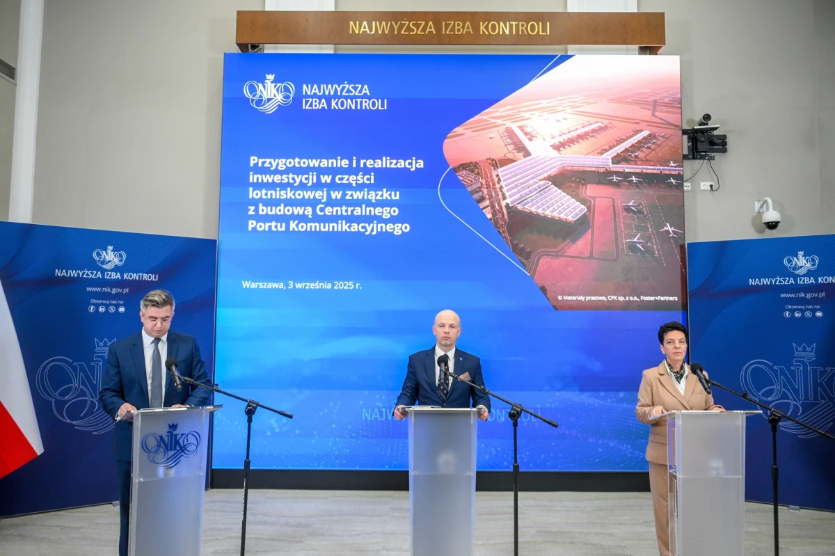 "Przygotowanie i realizacja budowy Centralnego Portu Komunikacyjnego w latach 2021-2023 nie przebiegały prawidłowo" - oceniła Najwyższa Izba Kontroli. W opublikowanych w środę wynikach kontroli czytamy: "Projekt CPK pozostaje obarczony licznymi ryzykami i nie ma gwarancji oddania portu do użytku w 2032 r.". Według NIK, ówczesny pełnomocnik rządu ds. CPK nierzetelnie sprawował nadzór nad inwestycją, definiował jej skalę i harmonogram w oparciu o nieaktualne i nierealistyczne dane, a spółka CPK z opóźnieniem przygotowywała dokumenty i nierzetelnie planowała wydatki.