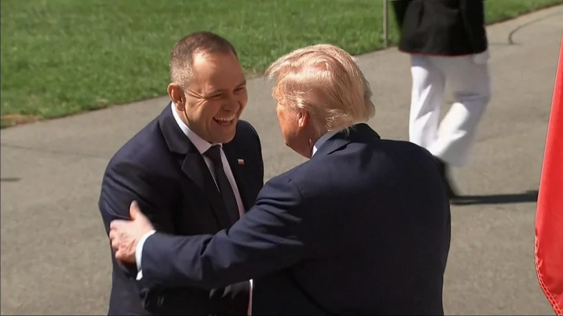 Nawrocki w Białym Domu. Uroczyste powitanie z udziałem Trumpa