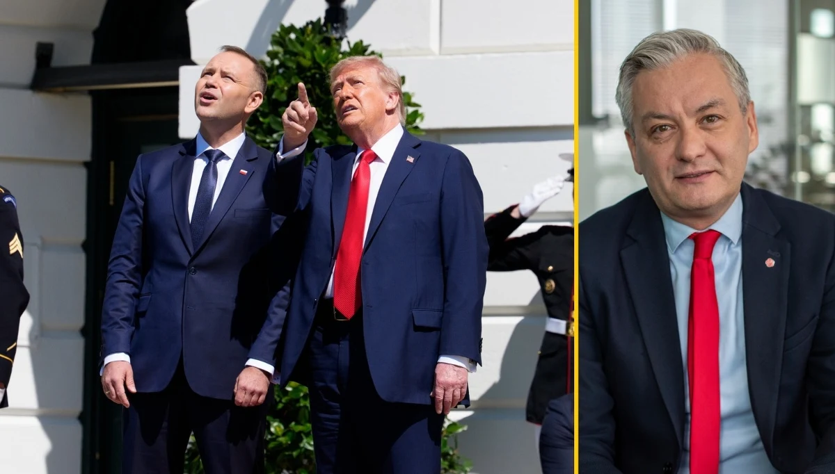 Europoseł Lewicy Robert Biedroń przeprasza za oburzający wpis dotyczący wizyty Karola Nawrockiego w Białym Domu. W mediach społecznościowych polityka opublikowano opatrzone prześmiewczym podpisem zdjęcie prezydentów USA i Polski. Fotografię wykonano w momencie, gdy oglądali powietrzny hołd dla zmarłego niedawno pilota - majora Macieja Krakowiana. 