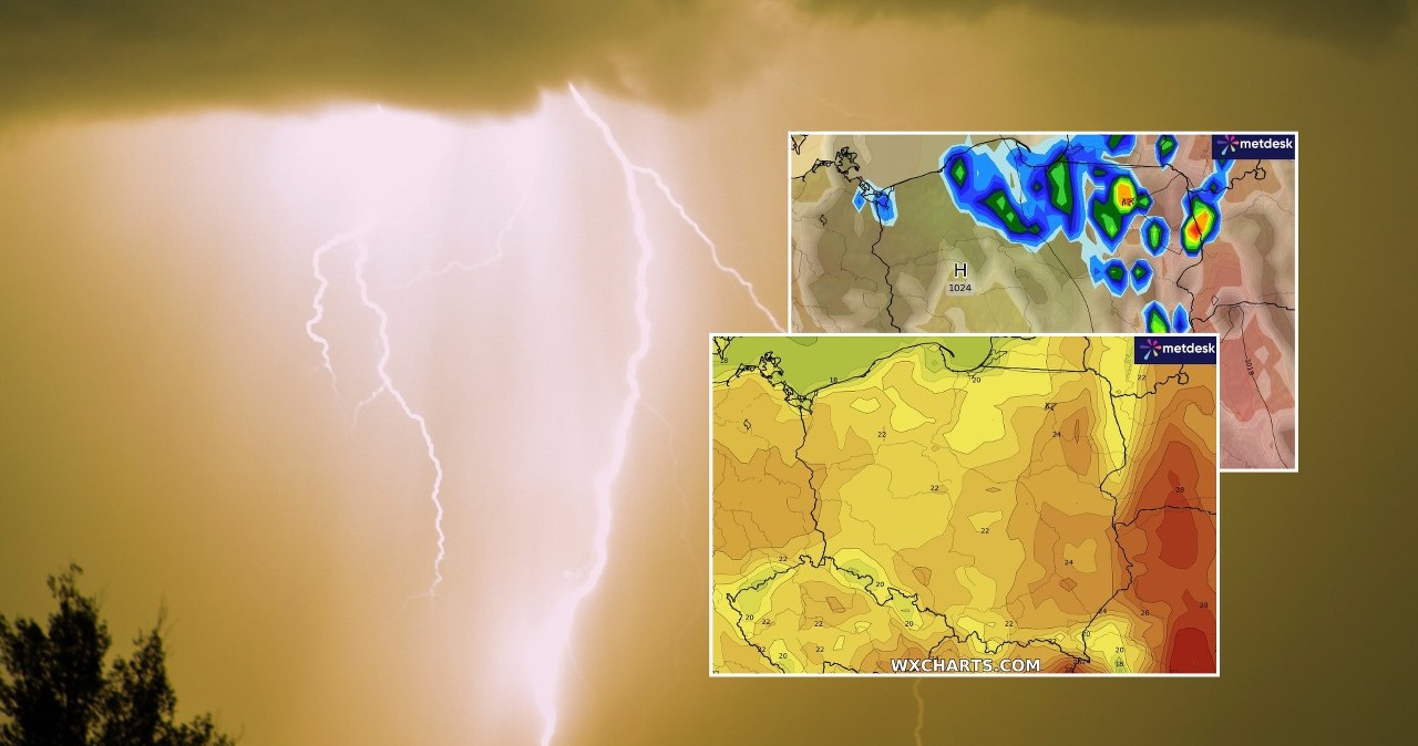 Grzmoty i ulewy prędko nie znikną. Weekend będzie wymagający