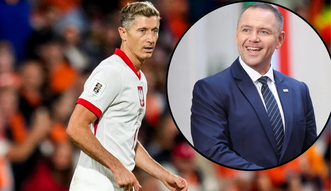 Karol Nawrocki przybył na mecz Polaków. Tak wspiera "Biało-Czerwonych"