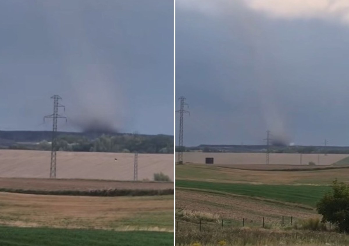Olbrzymia trąba powietrzna na Śląsku. Film budzi grozę