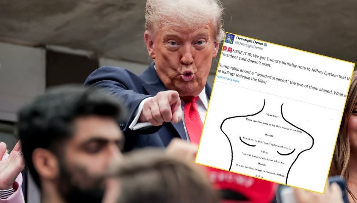 Kontur nagiej kobiety i podpis Donalda Trumpa. Kontrowersyjna kartka ujawniona