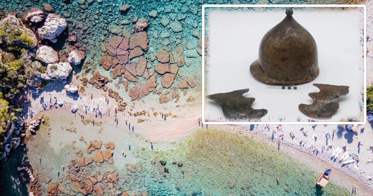 Rzymski hełm z bitwy punickiej wydobyty z dna morza u Wysp Egadzkich