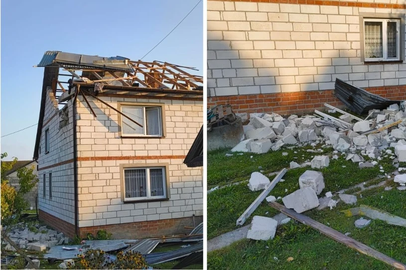 Rosyjski dron uderzył w dom. Budynek został uszkodzony