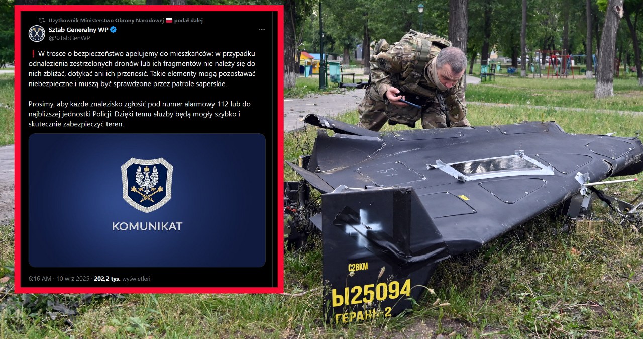 Ważny komunikat armii. Znajdziesz drona, nie zbliżaj się do niego