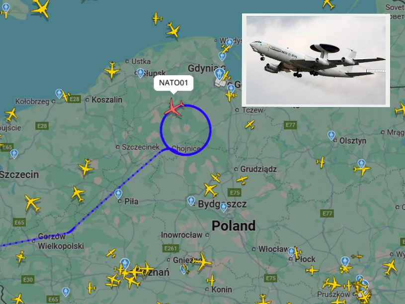 Potężny samolot NATO nad Polską. Pilnuje naszego nieba