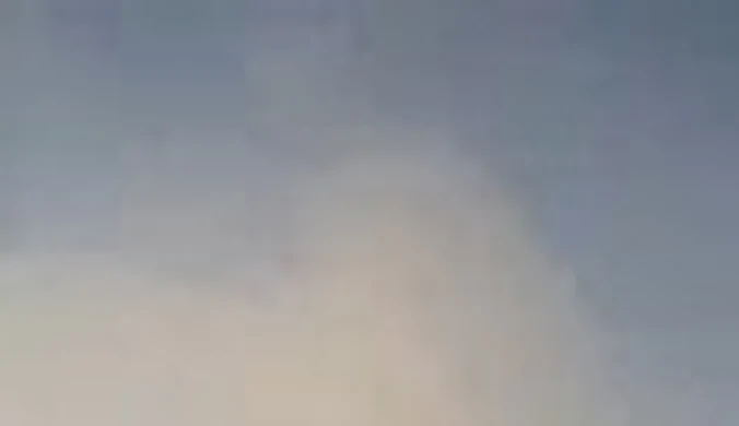 Dron spadający nad wsią Krzywowierzba nagrany przez świadka