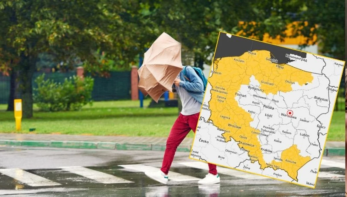 Od czwartku pogoda w Polsce ulegnie gwałtownemu pogorszeniu. Synoptycy zapowiadają intensywne opady deszczu, silny wiatr w porywach do 70 km/h oraz lokalne burze. Wydano alerty pogodowe dla części kraju.