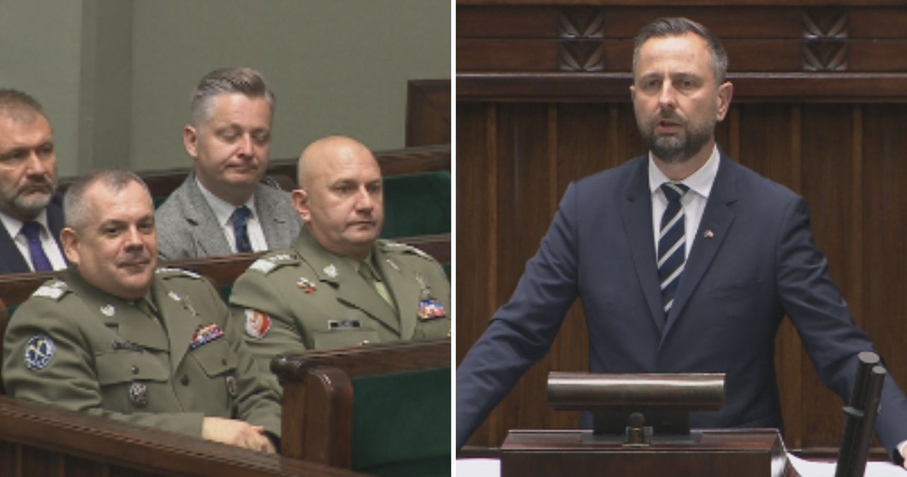 Szef MON w Sejmie o rosyjskich dronach. Na miejscu generałowie Wojska Polskiego
