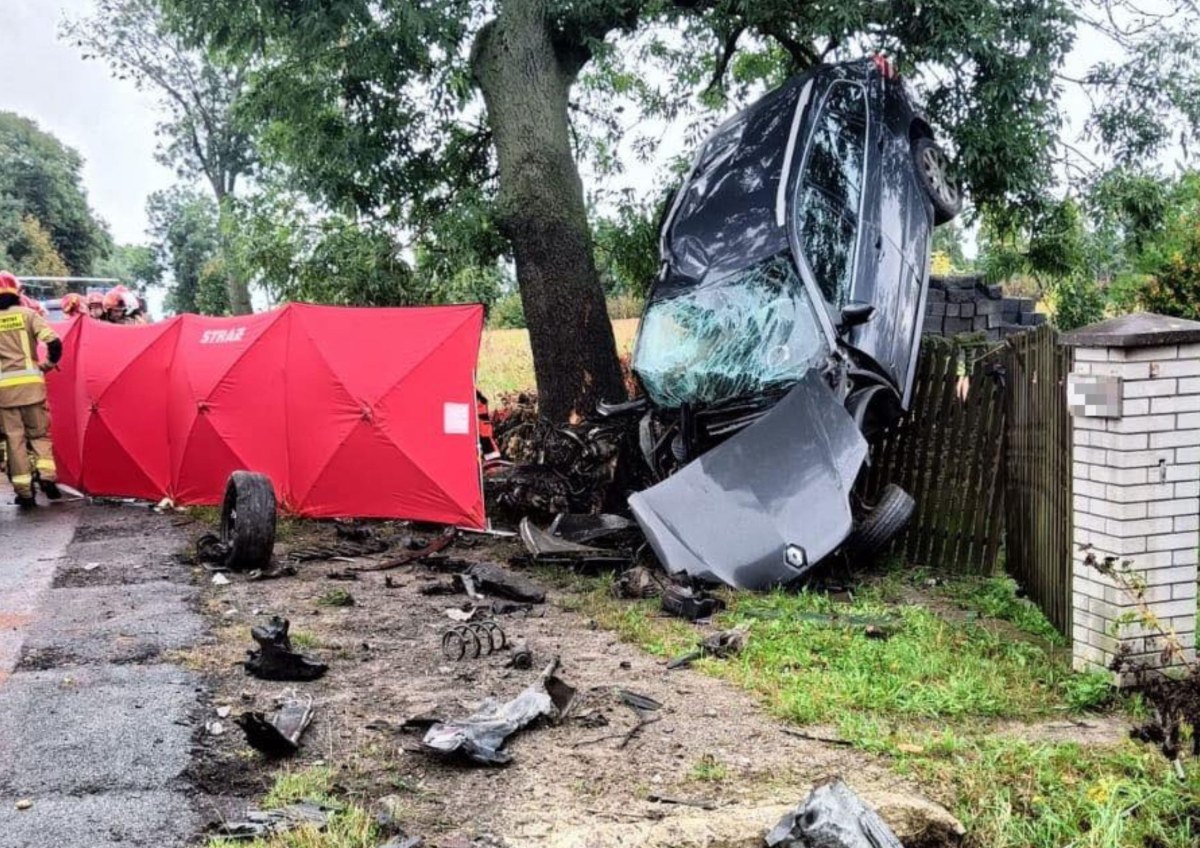 Tragedia pod Lelowem. Kierowca zginął, w aucie dziecko