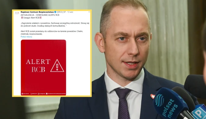 "Musimy się przyzwyczaić". Wiceminister tłumaczy treść alertu RCB