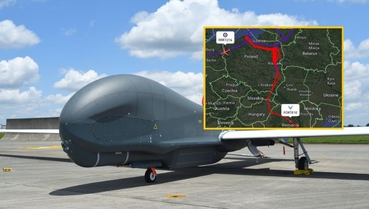 Wszyscy śledzili lot tego drona nad Polską. Global Hawk obserwował ruchy Rosjan