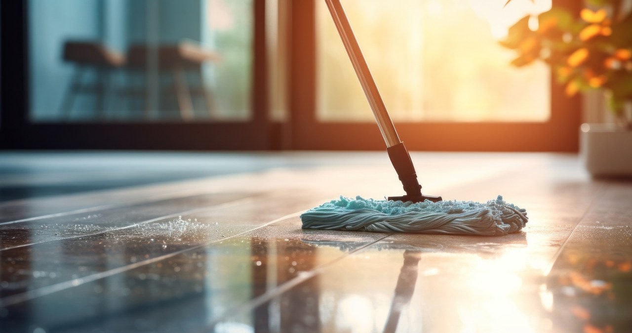 Dodaj odrobinę do wiadra z wodą. Panele będą lśnić, jak nowe