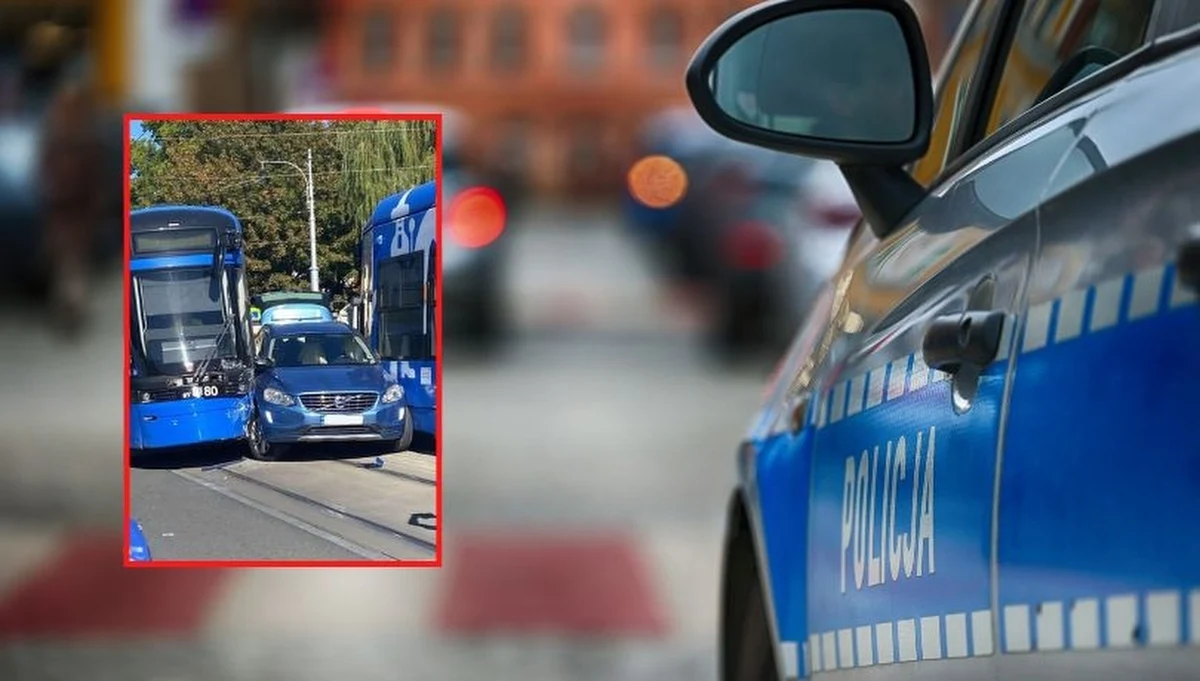 Przy ulicy Krakowskiej w Krakowie doszło do groźnego wypadku z udziałem samochodu osobowego i dwóch tramwajów. Jeden ze składów wykoleił się, co spowodowało poważne utrudnienia w kursowaniu komunikacji miejskiej.