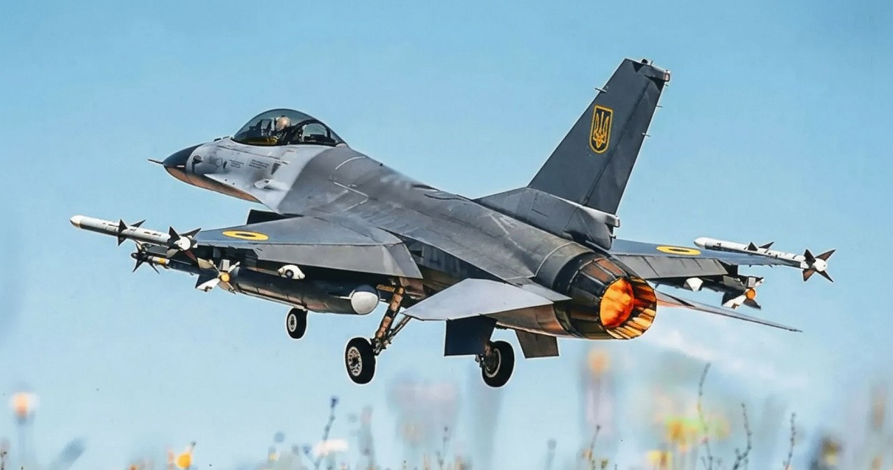 Ukraiński F-16 zestrzelił dron z działka Vulcan. Jest nagranie