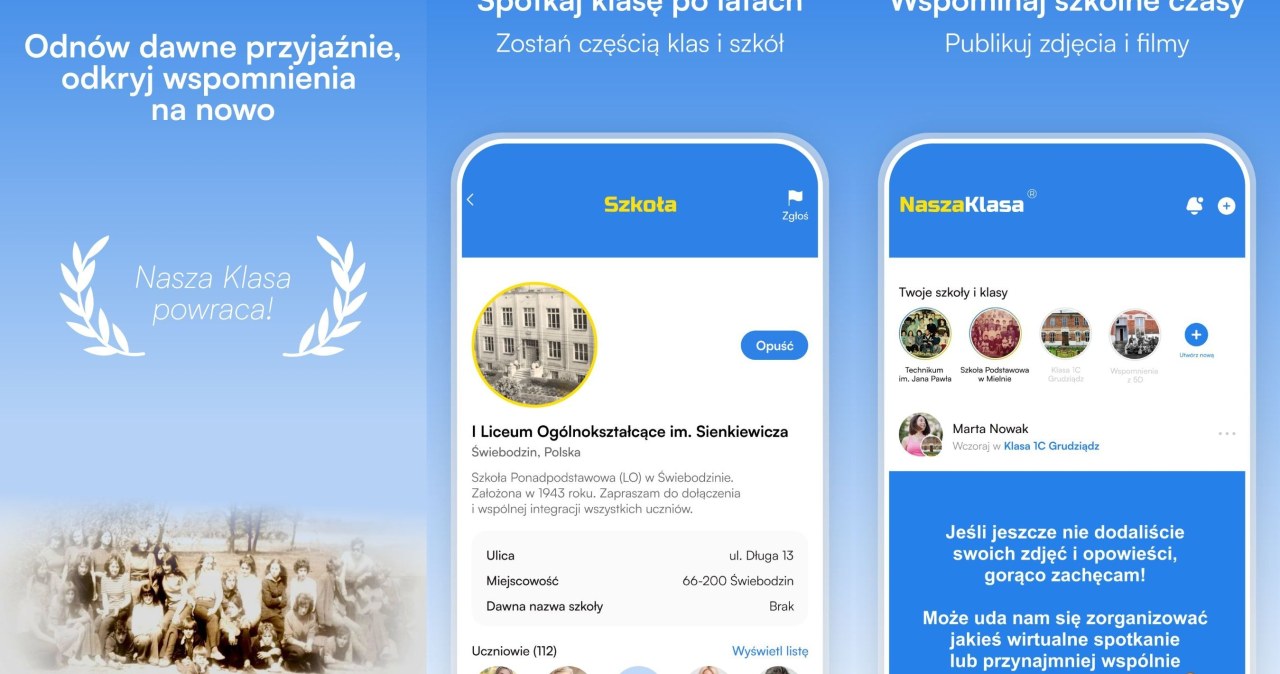 Wielki powrót Naszej Klasy. Apka na smartfony już do pobrania