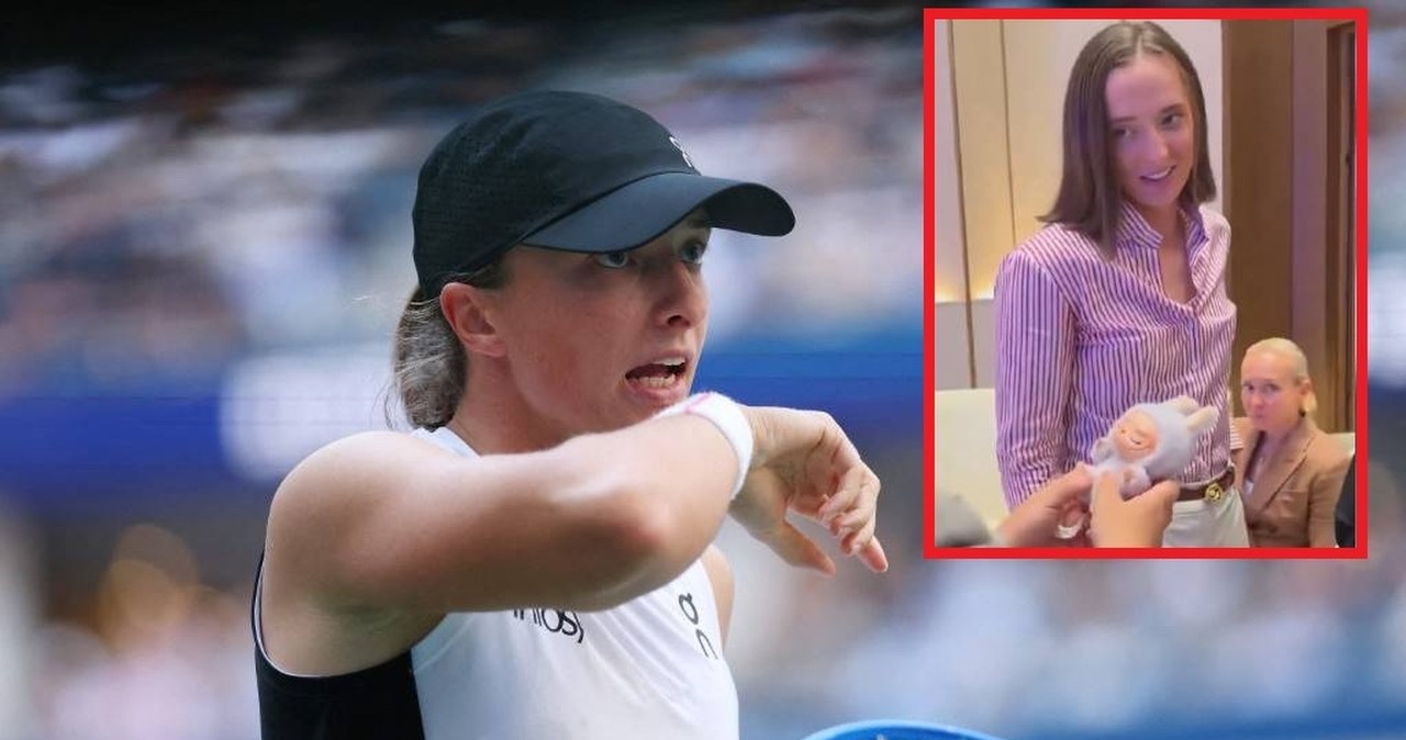 wiadomości,aktualności,Interia Niespodziewany prezent dla Świątek. Mina Polki bezcenna. Chwilę później upominek trafił w ręce trenera