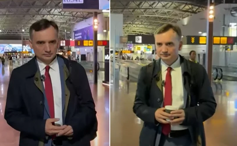 Policja szuka Ziobry, ten odpowiada. Wywiad przed wylotem do Warszawy