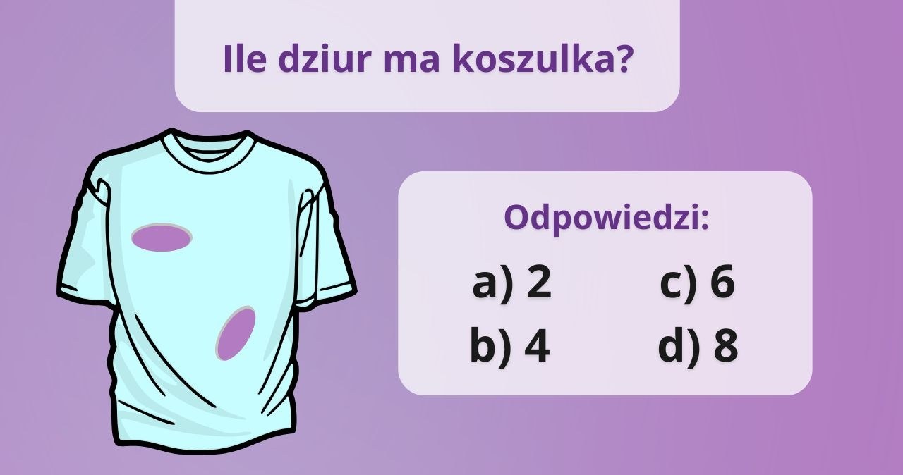 Zagadka, która podbiła internet. Ile dziur widzisz na koszulce?